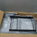 PUNCIA 2 Tiers 2 Column Heavy Duty Metal Rolling File Carts with Wheels Hanging Files for Letter Size Movable Pull-Out File Folder Rack Drawer File Cabinet for Home Office (Black)