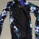 Girls Long Sleeve Rashguard Swimsuit UV Protection One-Piece Swimwear Bathing Suit, XXL