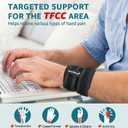 4 x HiRui Wrist Brace for TFCC Tears, Adjustable Wristband Wrist Wraps Support for Fitness Weightlifting Tennis Tendonitis Carpal Tunnel Arthritis Pain Relief, One Size Adjustable (Black, 1 Pack)