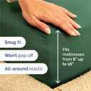 Split King Size 5 Piece Sheet Set - Comfy Breathable & Cooling Sheets - Hotel Luxury Bed Sheets for Women & Men - Deep Pockets, Easy-Fit, Soft & Wrinkle Free Sheets - Emerald Green Oeko-Tex Bed Sheets