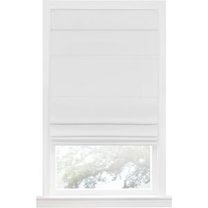 Roman Blackout Cordless Window Shade, 100% Room Darkening Blackout Material Completely Cordless, making it safe around children and pets   76.2x163cm / 30x64inch white
