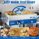 TOPKITCH ETL Listed 4-Pan Commercial Food Warmer, Electric Steam Table, 120V 1700W Stainless Steel Buffet Catering Food Warmer with Undershelf and Workspace, for Buffet,Parties and Restaurants.