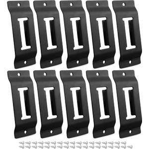 10 Pack E-Track Tie Down Slots, 1-Slot Plate Anchors, E-Track Rail System Accessories Compatible with Ratchet & Cam Straps for Pickups, Vans, Trucks, Trailers and Warehouses