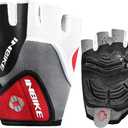 INBIKE 5mm Padded Half Finger Bike Bicycle Cycling Gloves (X-Large, Red)