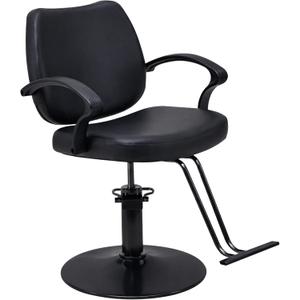Zevemomo Barber Salon Chair for Hair Stylist, 360° Swivel, Black