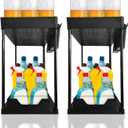 Homeward Heaven 2 Pack Under Sink Organizers, Adjustable Pull-Out Organizer for Kitchen & Bathroom Cabinets, Sliding Rack Organizer for Easy Access, Multi-Functional Cabinet Organizer Solution