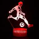 Soccer Night Light for Kids, 3D Optical Illusion Mood Light 16 Color s LED Dimmable with Remote Room Football Decor, No.10 Argentine Soccer Lamp Gifts Toys for Boys Girls Teens Men, (DHMMXUS)