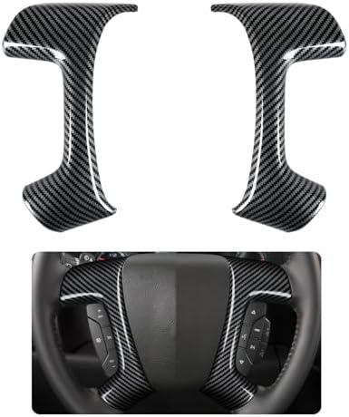 2PCS Car Trim Cover Carbon Style ABS Decal Sticker fits for Chevrolet Silverado Tahoe Express Suburban Avalanche/GMC Savana Sierra Yukon/Buick Enclave/Hummer H2 / Cadillac Escalade Accessories