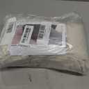 PrinceDeco 4 Pack Thick Velvet Stretch Armrest Covers for Chairs and Sofas - Non Slip, Ivory