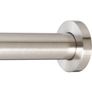 Ivilon Shower Tension Curtain Rod - Adjustable Spring Tension Rod for Shower Curtains, Bathroom, or Windows, Easy to Install, No Drilling Required, Rustproof, Adjustable 54 to 90 Inch Brushed Nickel