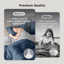 Bedsure Blue Comforter Set Queen - 7 Pieces Reversible Navy Bed in a Bag, Blue Comforter Queen Bed Set for All Seasons with 1 Flat Sheet, 1 Fitted Sheet, 2 Pillowcases and 2 Pillow Shams