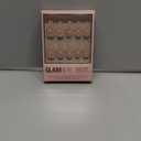 Glamnetic Press On Nails - Honeymoon | Short Almond Nude Fake Nails with 3D Nail Art and Glossy Velvet Finish, Salon Quality | 15 Sizes - 30 Nail Kit with Glue