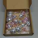 24 Pcs Disco Ball Cupcake Toppers Happy Birthday Cake Topper 1970s Retro Cake Decorations Shiny Pink Mini Disco Ball Toppers for 70s 80s Theme Party Supplies(Pink and Silver)