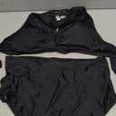 Tempt Me Women Plus Size Bikini High Waisted Swimsuits Mesh Tummy Control Two Piece Bathing Suit (Black), 18 W