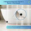 SUSTAINAURA Heavy Duty Clear Shower Curtain Liner 72x72 Waterproof, Quick Dry, Odor Free, Eco Friendly, Non-Toxic with 3 Weighted Magnets & 12 Rustproof Grommets Bathroom Accessories