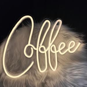 Coffee Neon Sign Bar Wall Decor,Adjustable Brightness Led Lights Sign,USB Powered Neon Light for Coffee Bar,Home Bar,Hotel(Yellow)