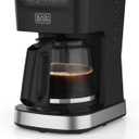 BLACK+DECKER CAFCRAFT 12-Cup Programmable Coffee Maker, Stainless Steel Drip Coffeemaker with Vortex Showerhead, Strength Selector, Sneak-A-Cup, Keep Warm