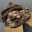 Bedsure Faux Fur Electric Blanket Queen Size, Dual Control Heated Blanket Queen, Fast Heating Blanket with 10 Heating Levels & 10 Time Settings, Cozy Gifts for Women Men (84x90 inches, Dark Chocolate)