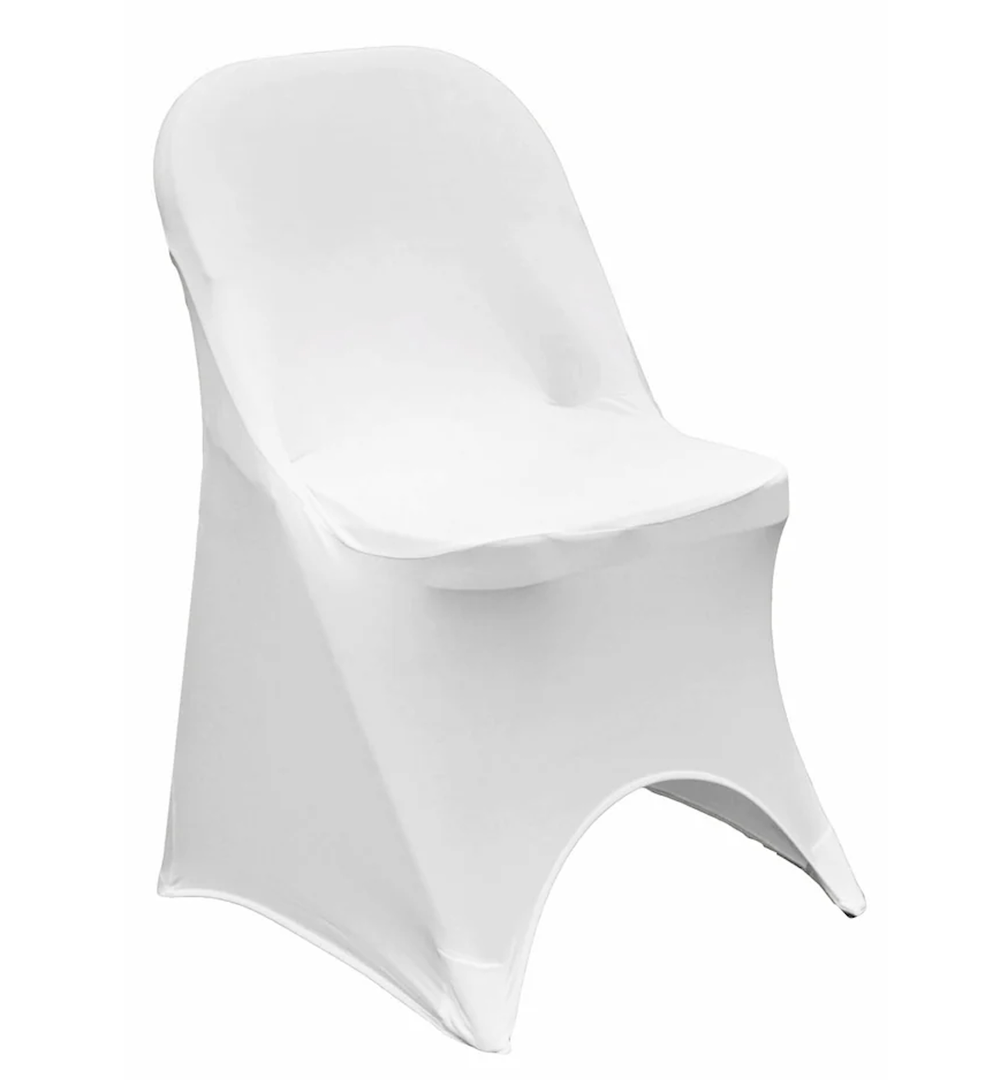 Folding Spandex Chair Cover - White, 4PCS, Color White