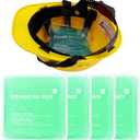 2 x Reusable Cooling Helmet Gel Packs - Hat Inserts for Hard Hats & Caps Plus Universal Cold Therapy Wrap | 4-Hour Relief for Headaches, Injuries, Construction & Heat