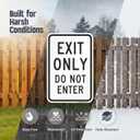 SmartSign Exit Only Do Not Enter Sign - 2-Pack, 12" x 18", 80 mil Thick Aluminum Composite (ACM), Pre-Drilled Holes, Black and White, Made in USA
