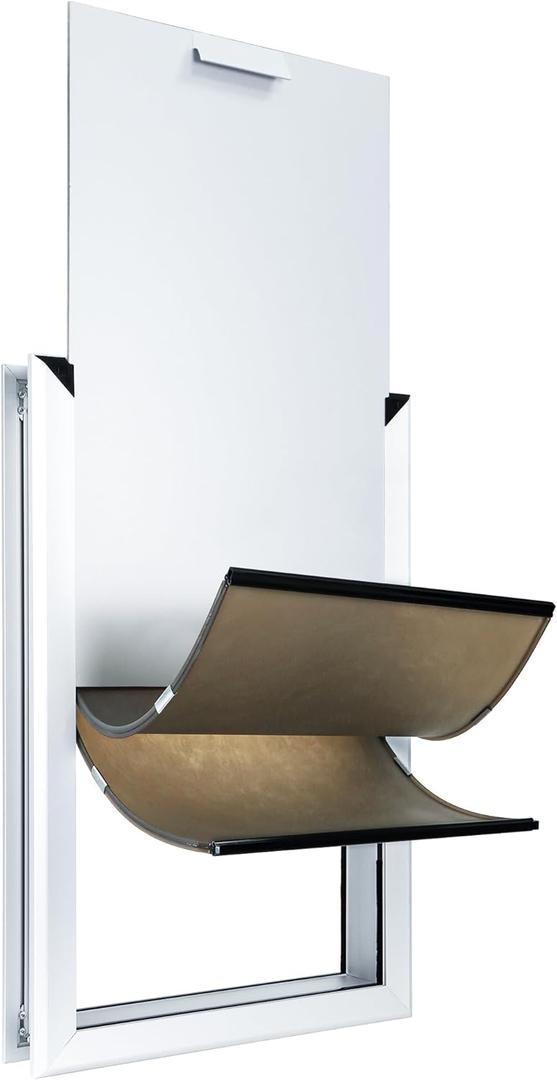 Giant Dog Door for Exterior Doors: Heavy Duty Aluminum Doggie Door, Extreme Weather Doggy Door for Large and Extra Large Dogs Up to 220 lbs, Dual Flap Insulated Dog Door, Lockable, XL