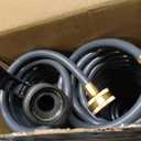 Coil Hose 50FT EVA Coil Garden Hose With 3/4'' Brass Connector Coiled Water Hose Lightweight And No Kink Includes 7 Patterns Spray Nozzle For Outdoors Lawn Watering Car Washing