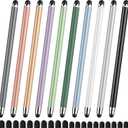 10 PCS Stylus,Stylus Pen for Touchscreen,Stylus 2-in-1 High Sensitivity & Precision Suitable for All Touch Screens of iPhone/ipad/Android Tablets(10 Stylus Pen + 20 Tips) (Grey/Gold/Purple/Green/Blue/White/Silver/Black)