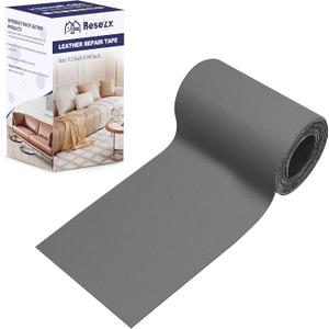 Leather Repair Patch Tape Kit, Self Adhesive Leather Repair for Furniture, Couch, Sofa, Car Seats, Office Chair, Vinyl Repair Kit.3.1inx60in (Gray)