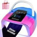 UV LED Nail Lamp Cordless,128W Portable Rechargeable UV Light for Gel Nails, Professional Gel Light Dryer with 3Timers Auto Sensor Nail Machine Curing Lamp for Salon & Home