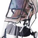 Bemece Stroller Rain Cover, Universal Stroller Accessory, Baby Travel Weather Shield for Summer, Windproof Waterproof, Protect from Dust Snow - Double Protection