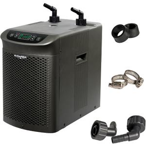 Active Aqua Hydroponic Water Chiller for Aquaponics, Plunge Baths and Aquariums, 0.25 HP - Portable Cooling System with Boost Function for 40-92 Gallon Reservoirs, Pure Titanium Evaporator Cooler
