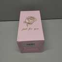 Gift for Her Forever Flower Bouquet for Delivery Prime Preserved Pink Roses Glass Dome LED Light 100 Languages I LOVE YOU Necklace Mothers Day Birthday Romantic Valentines Gift for Wife Women Mom