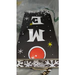 Christmas Porch Sign Decor Xmas Wooden Hanging Sign Door Porch Standing Decorative Signs for Front Door Farmhouse Outdoor Indoor Welcome Sign Wall Craft Decor 47.2"H