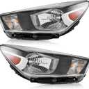 TODO Halogen Headlights compatible with 2018-2023 Kia Rio Pair Assembly
