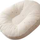 Baby Feeding Pillow Nursing Pillow for Breastfeeding Bottle Feeding with Soft Removable Cover for Newborns, Infants &Moms Washable (Light Grey, 76cm*60cm*18cm/29.92''*23.62''*7.09")