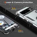 LUMARKE for Google Pixel 8 Pro Case with Screen Protector,Pass 16ft. Drop Tested Military Grade Protective Phone Cover with Magnetic Ring Kickstand Compatible with Car Mount Holder Silver