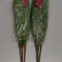 12pcs Christmas Norfolk Pine Branch with Berry Set, 18 Inches Artificial Norfolk Branch 6pack, Faux Berry Stem 6pack,Fake stem Greenery Pine Picks for Indoor Home Vase DIY Outdoor Wreath Decoration