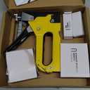 Upholstery 4 in 1 Staple Gun Heavy Duty, with 6000 Staples, Remover, Gloves, Manual Brad Nailer Power Adjustment Stapler Gun for Wood, Upholstery, Carpentry, Decoration DIY Staple Gun