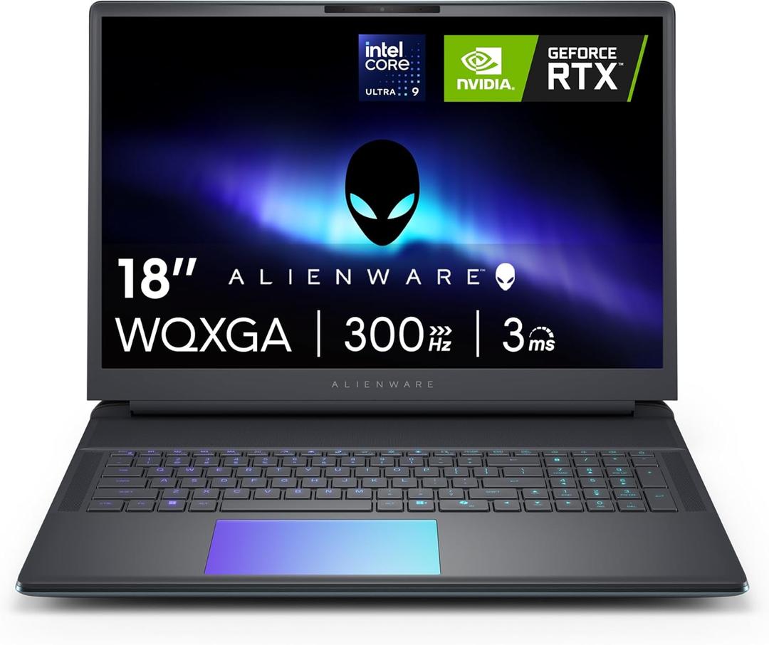 Alienware 18 Area-51 Gaming Laptop AA18250-18.0" WQXGA 300Hz 3ms Display, Intel Core Ultra 9 275HX, NVIDIA GeForce RTX 5080, 32GB 2x16GB DDR5, 2TB SSD, 2MP FHD IR Camera, Windows 11 Home
