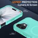 SunStory Magnetic for iPhone 17 Case, Compatible with MagSafe, 3-Layer Heavy Duty Full-Body Cover, Military-Grade Drop Protection, 3 in 1 Hybrid Protective Case for iPhone 17 6.3",Mint