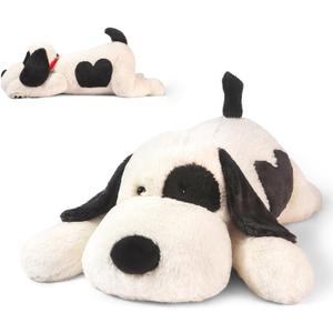 Dog Weighted Stuffed Animals,30 Inch 5.5 lbs Weighted Plush Animals,Giant Puppy Plush Pillow Toy, Gifts for Kids, Boys and Girls Adults (30" 5.5lbs) (Large, Black & White)