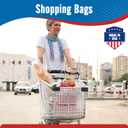 Fuxury 500 Count - Thank You Plastic T-shirt Bags White with Handles (11.5" x 6.5" x 21"), Grocery, Take Out, To Go, Restaurants, Convenience Store,Retail Shopping Bags in Bulk for Small Business