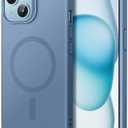 ESR for iPhone 15 Case with MagSafe, Supports Magnetic Charging, Slim Liquid Silicone Case, Shock Absorbing, Screen and Camera Protection, Cloud Series, Light Blue