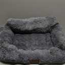 Orthopedic Cat Couch Bed for Indoor Cats, Cute Pet Sofa with Supportive Egg Foam, Fluffy Faux Fur Removable Washable Cover and Non-Slip Bottom