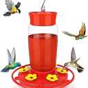 Hummingbird Feeders for Outdoors Hanging ant and Bee Proof, Plastic Hummingbird Feeder ant Guard 23 OZ, Bird Feeder for Outside