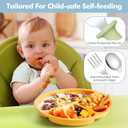 4 x DRKIO 6 Pieces Toddler Utensils Set - Kids Silverware Set with Silicone Handle Children Safe 18/8 Stainless Steel Forks and Spoons Anti-Choke Design Food Grade Dishwasher Safe (Blue/Pink/Green)