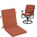 High Back Patio Chair Cushions, 21x20 Waterproof & Fade-Resistant Outdoor Dining Chair Cushions, Indoor/Outdoor High Back Cushion, Seat Pad for Glider and Lawn Chair, Spice