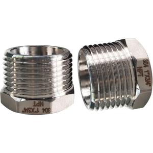 2 Pcs Stainless Steel Bushing 1" Male to 3/4" Female, 1" to 3/4" NPT Adapter Hex Stainless Steel Reducing Pipe Adapter Fitting Pipe Tube Adapter Convert