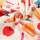 First Day of School Outfits for Girls Toddler Back to School Dress Kindergarten Pencil School Bus Print Summer Sundress (5-6 Years, Beige)